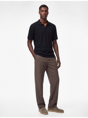 Frefly Store Regular Fit Kısa Kollu Dokulu Polo Yaka Tişört