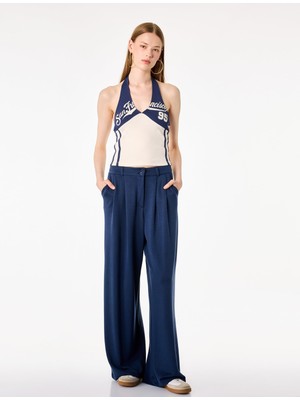 Frefly Store Slim Fit Baskılı Kolsuz Halter Yaka Atlet