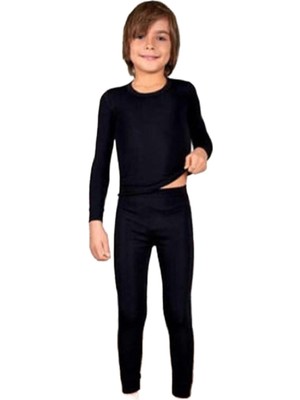 Frefly Store Tutku Erkek Çocuk Termal Alt- Üst Set Takım Siyah