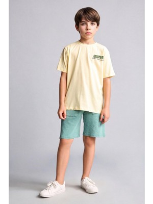 Frefly Store DEFACTO%100 Pamuk Oversize Beli Lastikli Şort Erkek Çocuk H7914A826HS