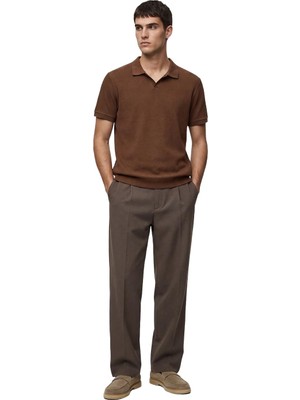 Frefly Store Regular Fit Kısa Kollu Pamuklu Fitilli Polo Yaka Tişört