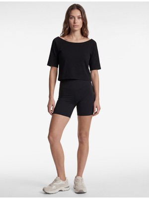 Frefly Store Rahat Kalıp Kısa Kollu Kayık Yaka Modal Karışımlı Spor Tişört