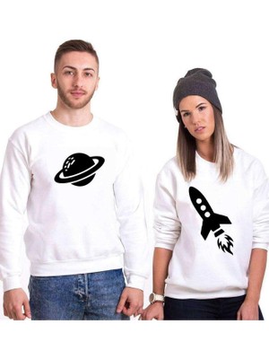 Frefly Store Tshirthane Jüpiter Roket Sevgili Kombinleri Sweatshirt Kombini, Kadın, 2xl-Tek Ürün Fiyatıdır, Kombin Yapmak Için En Az 2 Adet Sepete Ekleyiniz