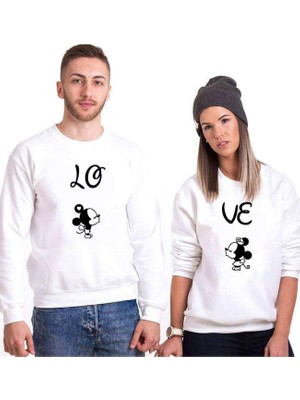 Frefly Store Tshirthane Lo ve Öpücük Mause Sevgili Kombinleri Sweatshirt Kombini, Erkek, L-Tek Ürün Fiyatıdır, Kombin Yapmak Için En Az 2 Adet Sepete Ekleyiniz