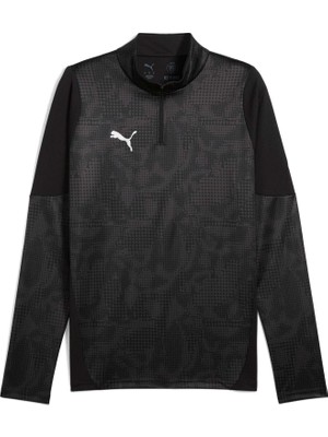 Frefly Store Puma Teamcup Football Erkek Çeyrek Fermuarlı Üst,faster Yellow-Puma Silver-Yell Xl