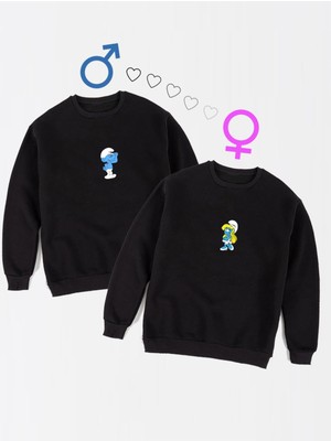Frefly Store Tarzsokak Unisex Sevgili Kombini Şirinler 2 Adet, Bej, L