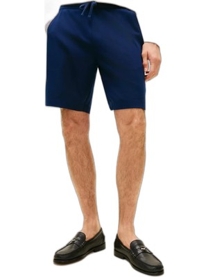 Frefly Store Erkek Regular Fit Esnek Pamuklu Örgü Kumaş Lacivert Şort MW0MW42884-DCC