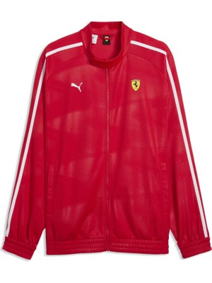 Frefly Store Puma Scuderıa Ferrarı T7 Erkek Geniş Kesim Track Ceket,rosso Corsa L