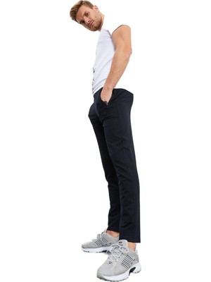 Frefly Store Lacivert Fermuarlı Üç Cepli Dar Kalıp Klasik Paça Erkek Eşofman Alt - 84671