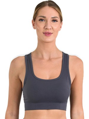 Frefly Store Leepsy Vita Bralet - Seamless Sporcu Bralet - Gri - M