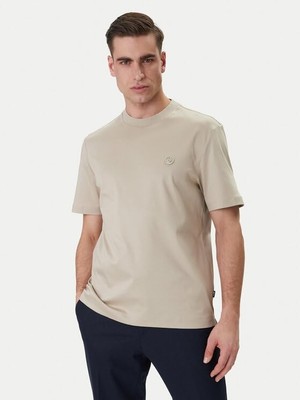Frefly Store ERKEK%100 Pamuklu Yuvarlak Yakalı Kısa Kollu Bej1 T-Shirt 50555844-286