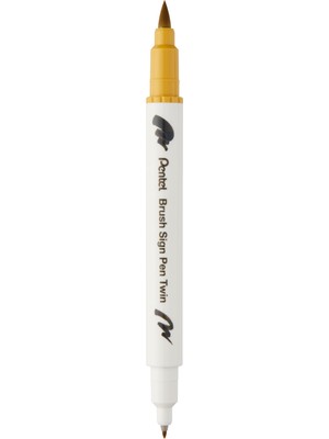 Frefly Store Pentel Brush Sing Pen Twin Çift Taraflı Fırça Uçlu Kalem Altın
