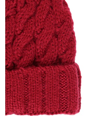 Frefly Store Panço Kız Çocuk Kırmızı Örgü Bere