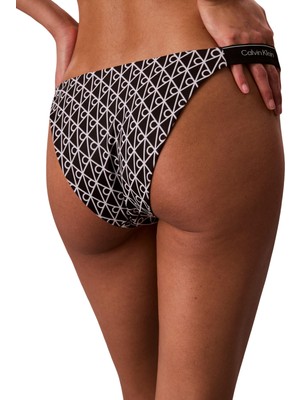 Frefly Store Calvin Klein Kadın Bikini LV00Q61206 Mayo (1'li Paket), Siyah (20242 Icon Cotton Emblem W Black), S