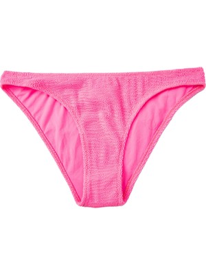 Frefly Store Koton Kadın Normal Bel Kumaş Detaylı Biyeli Bikini Altı, Pembe, 34/36