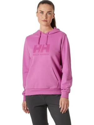 Frefly Store Helly Hansen W Hh Logo Hoodıe 2.0 Kadın Kapüşonlu Sweatshirt Pembe, M