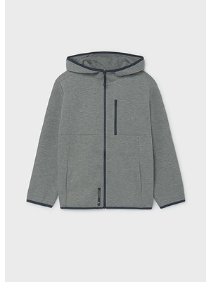 Mayoral Gri Erkek Çocuk Kapüşonlu Fermuarlı Sweatshirt 7417