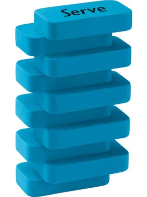 Serve Steps Silgi Fosforlu Mavi Tekli Pet