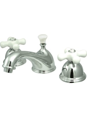 Frefly Store Kingston Brass KS3961PX Geri Yükleme ile Genel Seramik, Porselen, Musluk Çevirmeli, Krom Kaplama