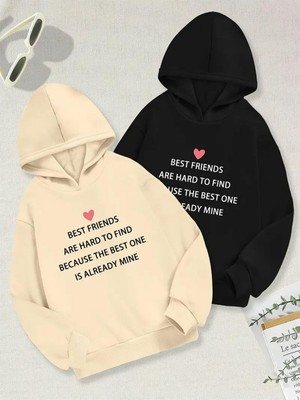 Frefly Store Tarzsokak Renkli Kapşonlu Sweatshirt Çift Sevgili Kombinleri Couple Clothing, RENKLI-K17, M