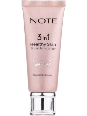 Note Cosmetics 3 In 1 Healthy Skin Light Tinted Moisturizer 50 Spf Renk Ton Eşitleyici Aydınlatıcı K