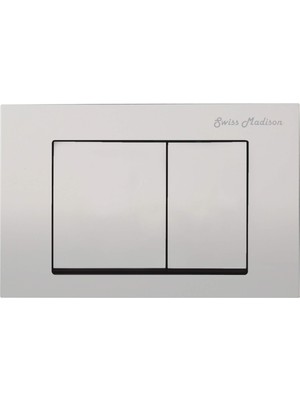 Frefly Store Swiss Madison Well Made Forever SM-WC002C Duvara Monte Çift Gömme Aktüatör Plakası Mat Krom Kare Itme Düğmeli