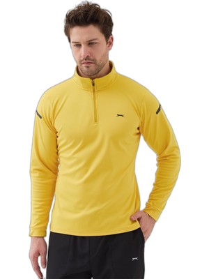 Frefly Store Slazenger Intımate I Erkek Dik Yaka Fermuarlı Sarı Sweatshırt