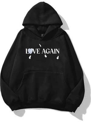 Frefly Store Tarzsokak Unisex Love Again Sweatshirt Siyah, SIYAH-188, L