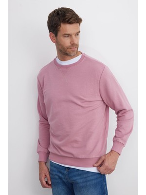 Frefly Store Tudors Sweatshirt Relax FIT%100 Pamuk Bisiklet Yaka, Xxl, SW230001-OCB, Lila, Erkek