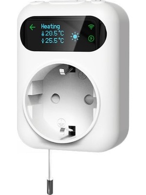 Frefly Store Wifi Priz Tipi Harici Su Geçirmez Sensörlü Termostat (Tuya,smart Life Uyumlu)