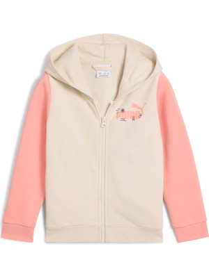 Frefly Store Puma Sandy Adventures Full-Zip Erkek/unisex Hoodie, Alpine Snow, 5-6yaş