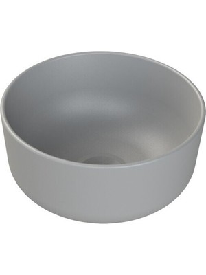 Vintessy Mat Gri Aqua, 33 cm Modern Lavabo Seçeneği