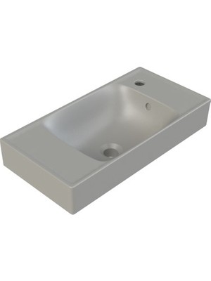 Vintessy Gri Mat 60X30 cm Sağ Delikli Etajer ile Şık Depolama Çözümü