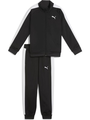 Frefly Store Puma T7 Always On Çocuk Siyah Bisiklet Yaka Eşofman Takımı, 2-3 Yaş