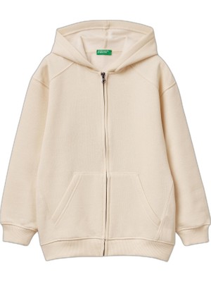 Frefly Store United Colors Of Benetton Baskılı Erkek Çocuk Sweatshirt, 7-8 Yaş, 5003306457, Krem, Erkek-Çocuk