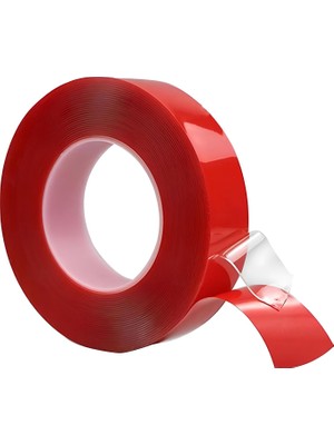 Frefly Store Çift Taraflı Silikon Bant Montaj Bandı Şeffaf 24 mm x 2 Metre Güçlü Çok Amaçlı Yapıştırıcı 1 Adet
