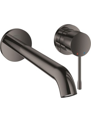 Frefly Store Grohe Essence - 2 Delikli Lavabo Armatürü (Su Tasarruflu, Uzun Ömürlü Yüzey, Duvar Montajı), Sert Grafit, 19967A01