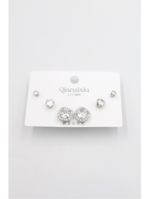 Royaleks Çoklu Set Küpe - Gümüş