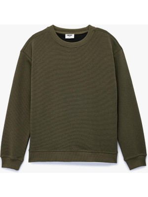 Frefly Store Uzun Kollu Bisiklet Yaka Basic Sweatshirt