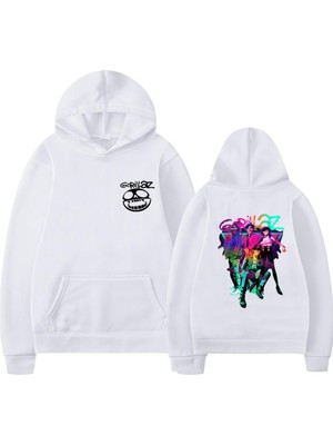 Frefly Store Tarzsokak Beyaz Rock Band Gorillaz Y2K Hip Hop, BEYAZ-171, M