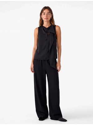 Koton Loose Fit Siyah Kadın Pantolon 7WAK40043PW