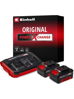 Einhell Orijinal Starter Kit 2x 4,0 Ah Pxc Akü ve 3A Twincharger 4512112