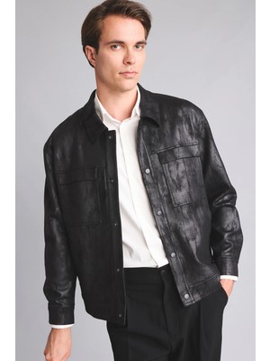 DeFacto Ultra Yumuşak Slim Fit Gömlek Yaka Çift Cep Çıtçıtlı Süet Mont H2121AX26AU