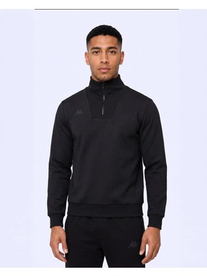 Kappa Ither Tur Erkek Siyah Regular Sweatshirt