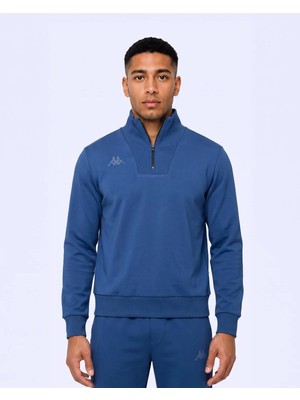 Kappa Ither Tur Erkek Mavi Regular Sweatshirt