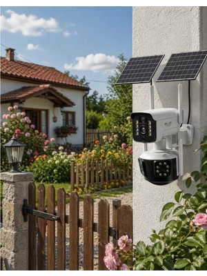Midas Toptan Home Güneş Enerjili Arsa Kamerası 4g Sım Kartlı Gece Görüşlü Solar Kamera