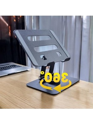 Aesco Katlanabilir Metal Telefon ve Tablet Standı - 360° Döner
