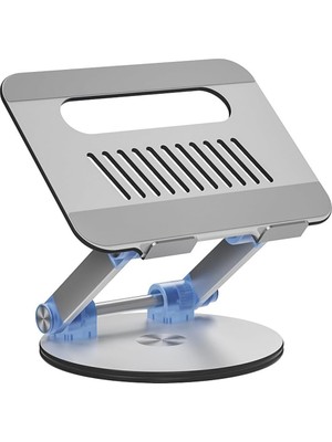 Aesco Coverzone Taşınabilir Katlanabilir Folding Alüminyum Dizüstü Bilgisayar Notebook Stand Alüminyum Ayarlanabilir Açı ve Katlanabilir Portatif Rahat Kullanım 11 Inç 17 Inç Laptop Stant | S4