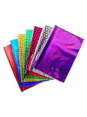 Aesco Metalize Hediye Poşet Paketi 12X17CM Kendinde Bantlı Renkli Hediye Paketi 100'LÜ