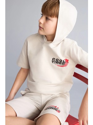 DeFacto Sweatshirt Kumaşı 2'li Takım Erkek Çocuk H0327A826SM